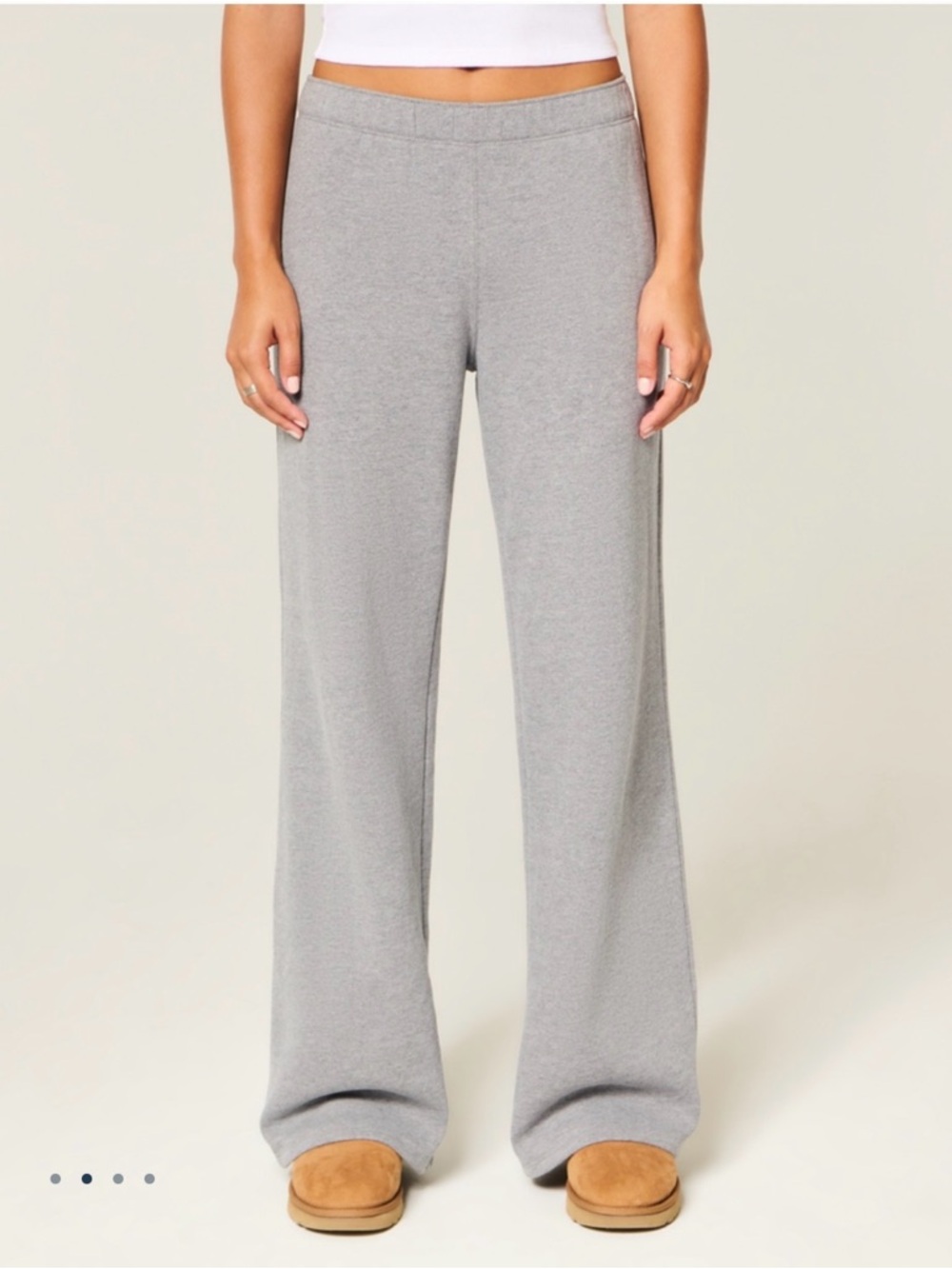 NWOT Hollister Feel Good Wide-Leg Sweatpants Heather Gray M - Picture 3 of 5